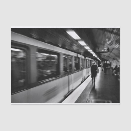 Papier Mousseline Moderne, vie urbaine parisienne (Recto)