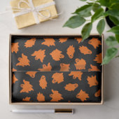 Papier Mousseline Moderne Vintage Halloween Orange Ghost (Cadeau)