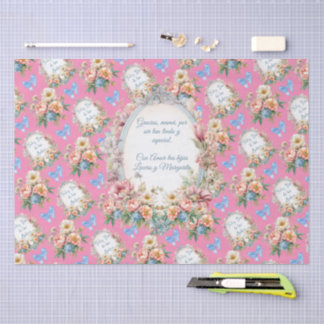 Papier Mousseline Modifiable Feliz Dia Mama en Rose
