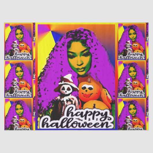 Papier Mousseline Moi et mes amis d'Halloween (Recto)