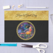 Papier Mousseline Moineau jaune-orange et pourpre de peinture à (Artisanat)