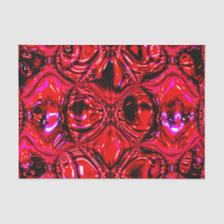 Papier Mousseline 'Molten Red' Abstract Tissue Paper