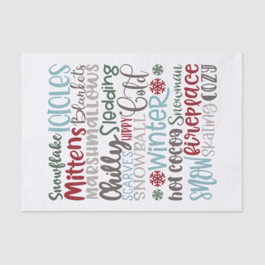 Papier Mousseline Moments d'hiver (Recto)