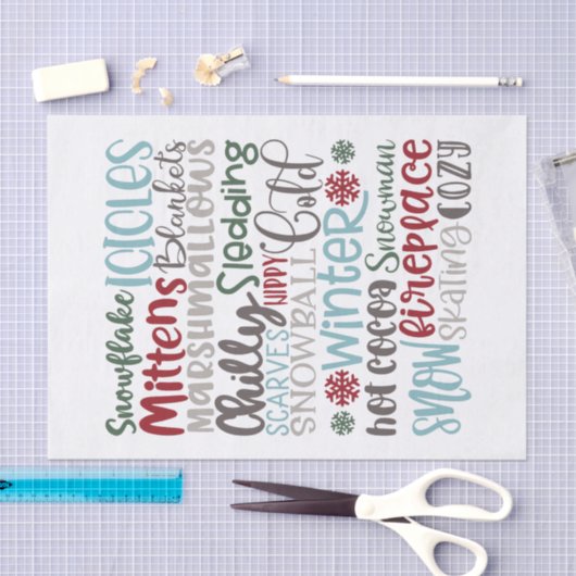 Papier Mousseline Moments d'hiver (Artisanat)