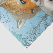 Papier Mousseline Momma Fox et bébé (Détail)