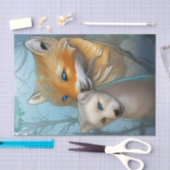 Papier Mousseline Momma Fox et bébé (Artisanat)