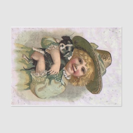 Papier Mousseline mon chiot et moi peignant 1920 (Recto)