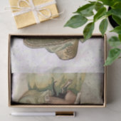 Papier Mousseline mon chiot et moi peignant 1920 (Cadeau)