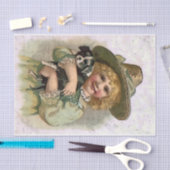 Papier Mousseline mon chiot et moi peignant 1920 (Artisanat)