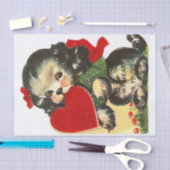 Papier Mousseline Mon coeur est le tien, Chien chiot ! (Artisanat)