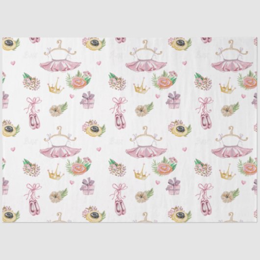 Papier Mousseline Mon petit Ballerina Series Design 3 Tissus papier (Recto)