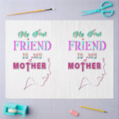 Papier Mousseline Mon Premier Ami Est Ma Mère (Artisanat)