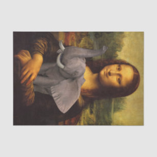 Papier Mousseline Mona Lisa aime les éléphants