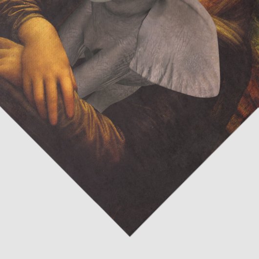 Papier Mousseline Mona Lisa aime les éléphants (Détail)