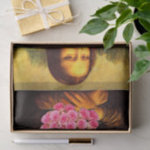 Papier Mousseline Mona Lisa aime les roses roses roses (Cadeau)