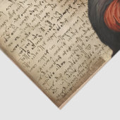 Papier Mousseline Mona Lisa avec da Vinci Notes Papier Tissu (Détail)