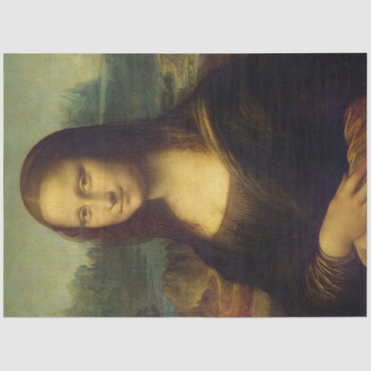 Papier Mousseline Mona Lisa par Leonardo Da Vinci Découpage (Recto)