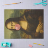 Papier Mousseline Mona Lisa soufflant de bulle rose (Artisanat)