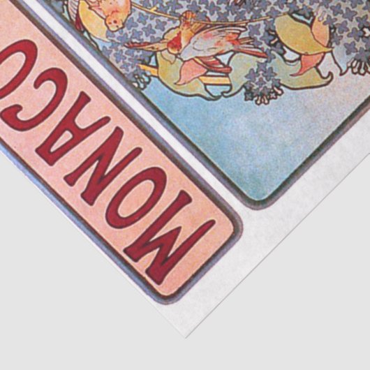 Papier Mousseline Monaco, Monte-Carlo, Mucha (Détail)