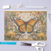 Papier Mousseline Monarque Butterfly Elégance, Fleur sauvage & Or (Artisanat)