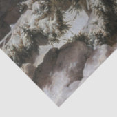 Papier Mousseline Monastère en Neige d'hiver (par Karl Laling) (Détail)