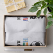 Papier Mousseline Monde de football drapeaux Monogramme (Cadeau)