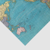Papier Mousseline Monde, la projection de Mercator (Détail)