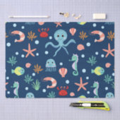 Papier Mousseline Monde marin (Artisanat)