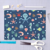 Papier Mousseline Monde marin (Artisanat)