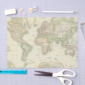 Papier Mousseline Monde sur la projection de Mercator (Artisanat)