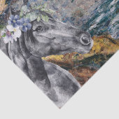 Papier Mousseline Monet Cliff d'Aval & Black Horse (Détail)