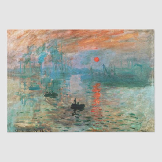 Papier Mousseline Monet - Impression, Découpage Sunrise (Recto)