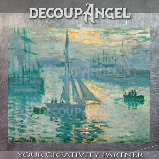 Papier Mousseline Monet - Lever de soleil avec découpage d'expéditio