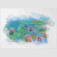 ** Monet Lily Pond Floral Angel Decoupage AR23