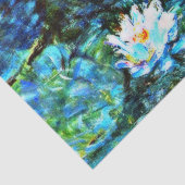 Papier Mousseline Monet - Lys d'eau, Bleu, (Détail)