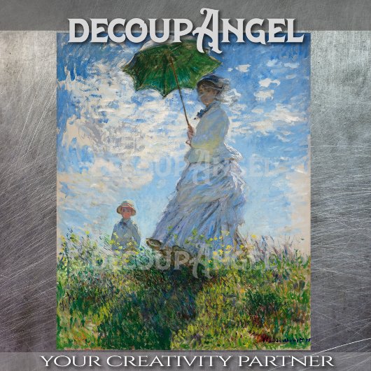 Papier Mousseline Monet - Madame Monet et son fils Découpage