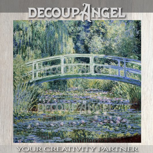 Papier Mousseline Monet - Nappes d'eau et décantation du pont japona