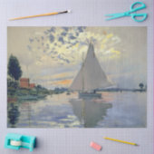 Papier Mousseline Monet Sailboat French Impressionism Classic Art (Artisanat)