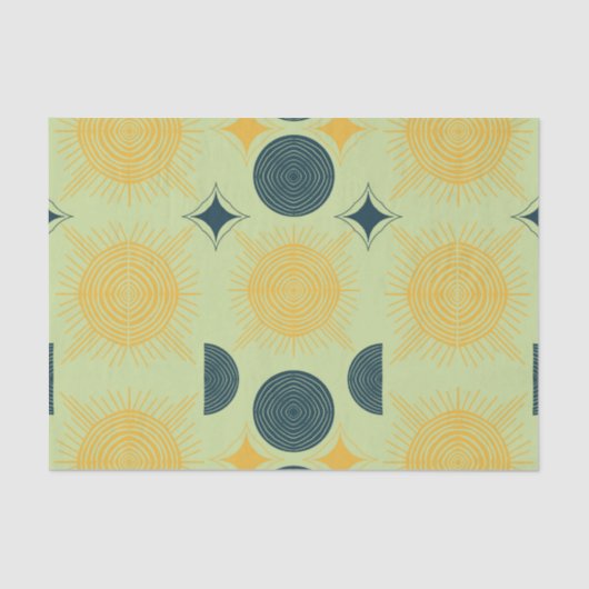 Papier Mousseline Monnaie céleste du soleil de Boho (Recto)