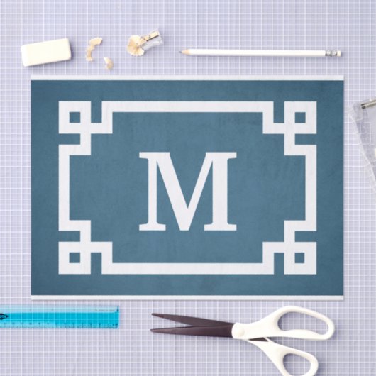 Papier Mousseline Monogram design (Artisanat)