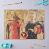 Papier Mousseline MONOGRAM DU PARCHEMENT DES ANGES MUSICAUX Ruby Gem (Artisanat)