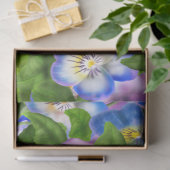 Papier Mousseline Monogramme Anniversaire Pansy Violet Fleurs Aquare (Cadeau)