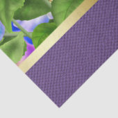 Papier Mousseline Monogramme Anniversaire Pansy Violet Fleurs Aquare (Détail)