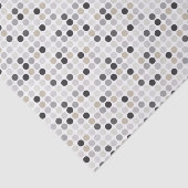 Papier Mousseline Monogramme blanc noir moderne de motif de pois (Détail)