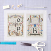 Papier Mousseline Monogramme calligraphie découpage (Artisanat)