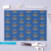 Papier Mousseline Monogramme coloré de poisson rouge (Artisanat)