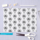 Papier Mousseline Monogramme de calmar gris (Artisanat)