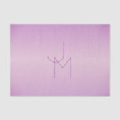 Papier Mousseline Monogramme de chevauchement unique | Lavande douce (Recto)