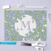 Papier Mousseline Monogramme de couronne florale (Artisanat)