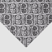 Papier Mousseline Monogramme de la lettre lumineux par manuscrit (Détail)